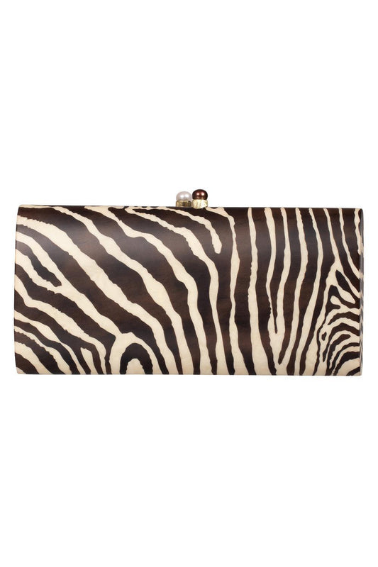 Pearl Zebra Marquetry Clutch Bag-YELLOW GOLD-JEWELRYFINE JEWELMISC-SILVIA FURMANOVICH