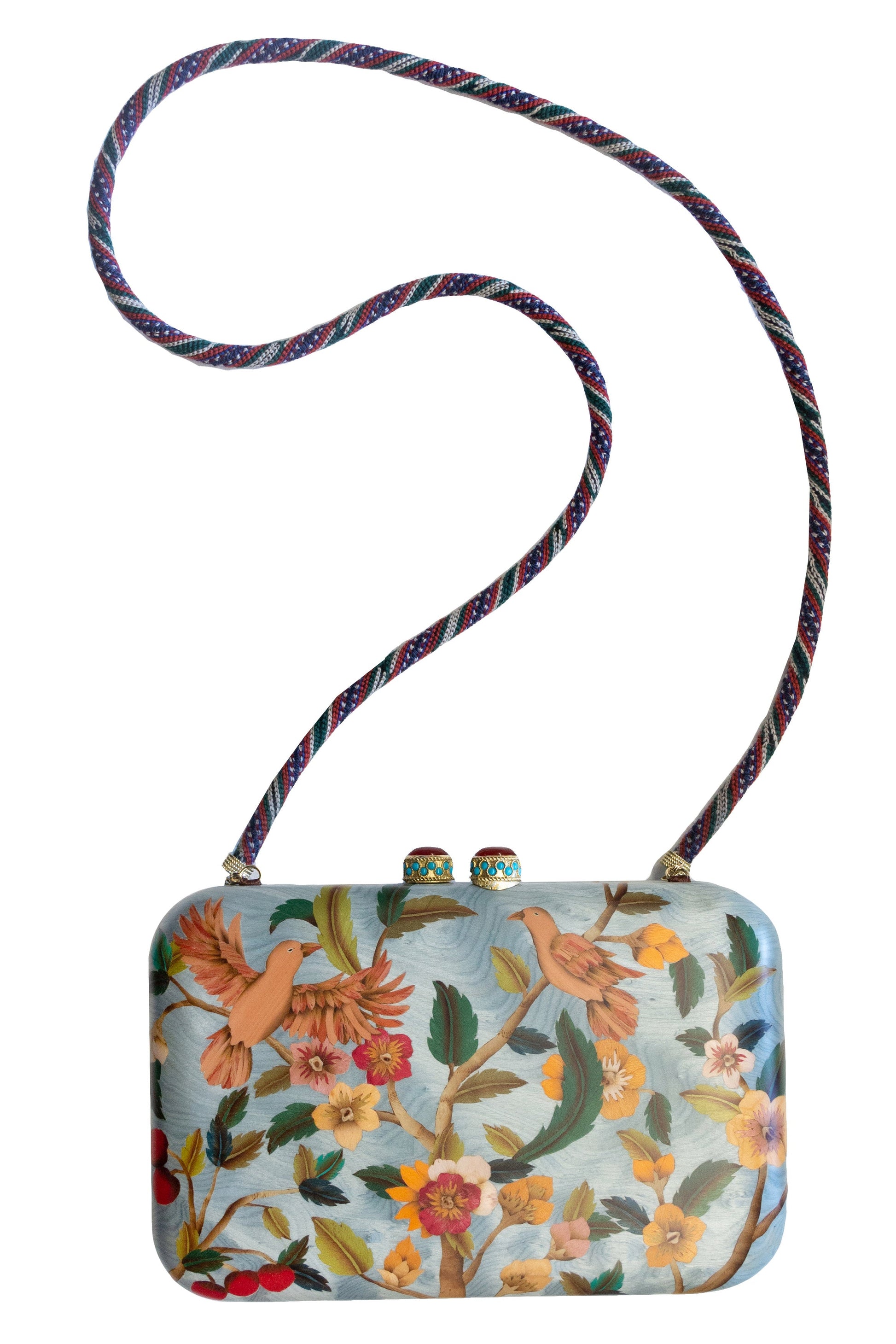SILVIA FURMANOVICH-Silk Road Marquetry Clutch-YELLOW GOLD