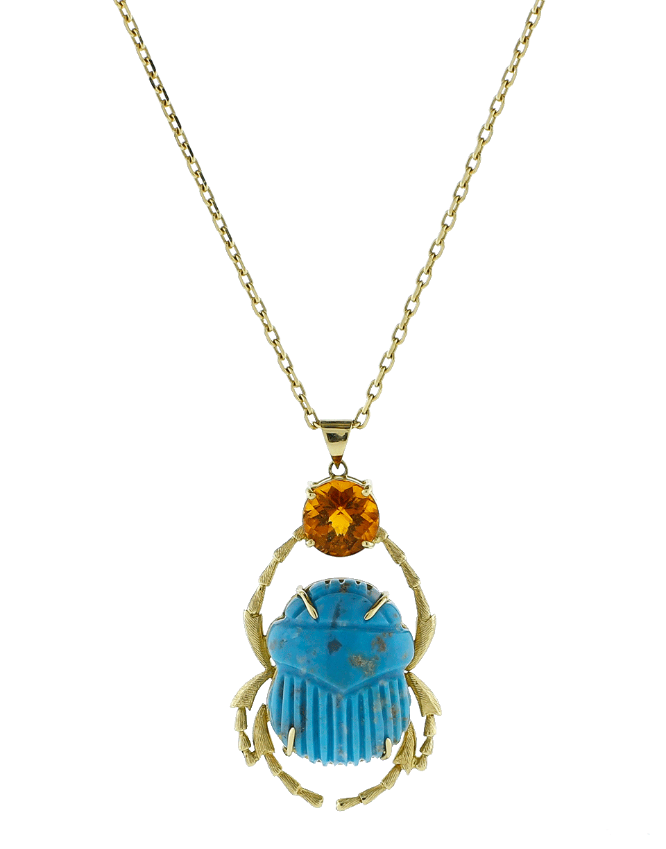 SILVIA FURMANOVICH-Scarab Necklace-YELLOW GOLD