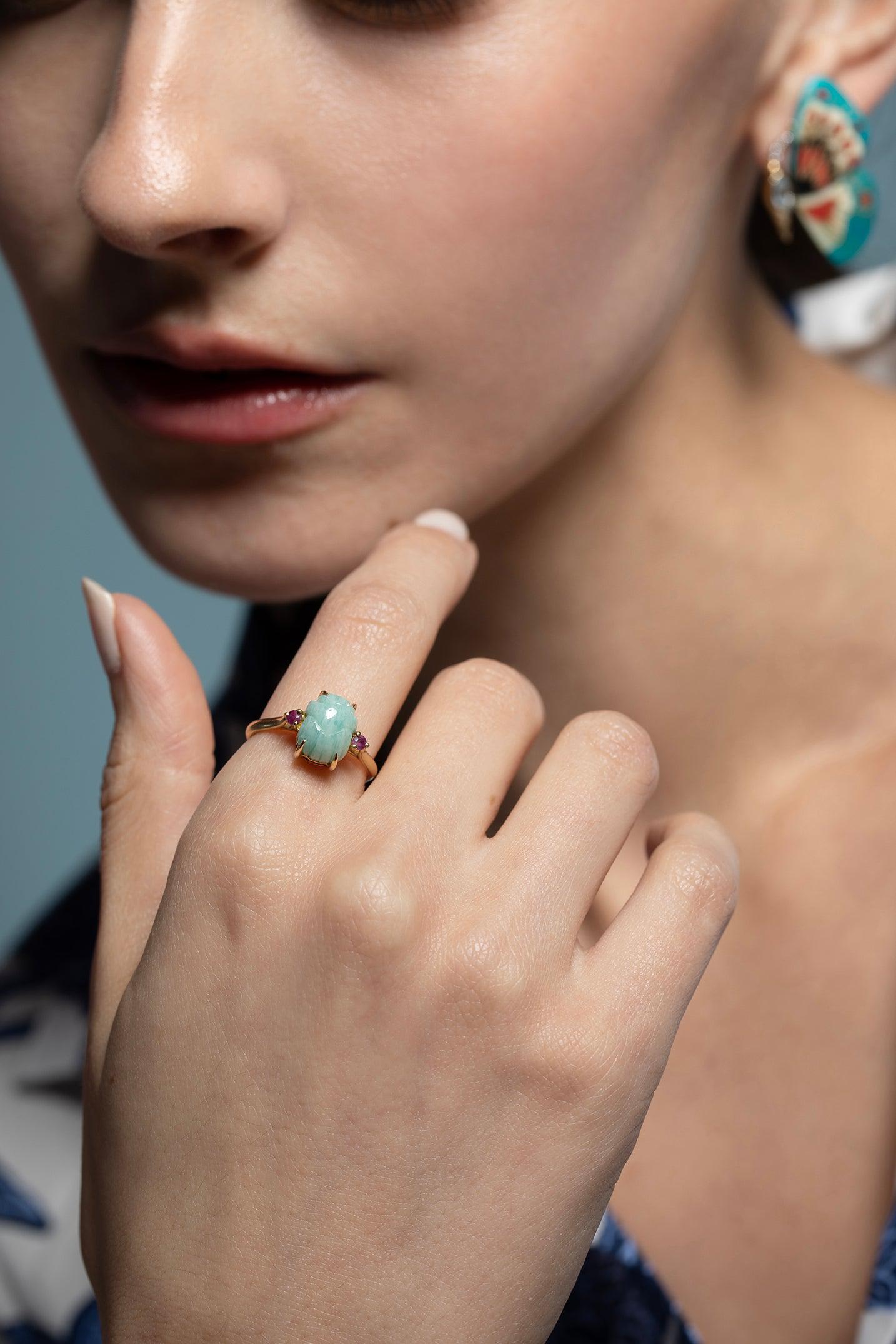 SILVIA FURMANOVICH-Egypt Carab Ring-YELLOW GOLD