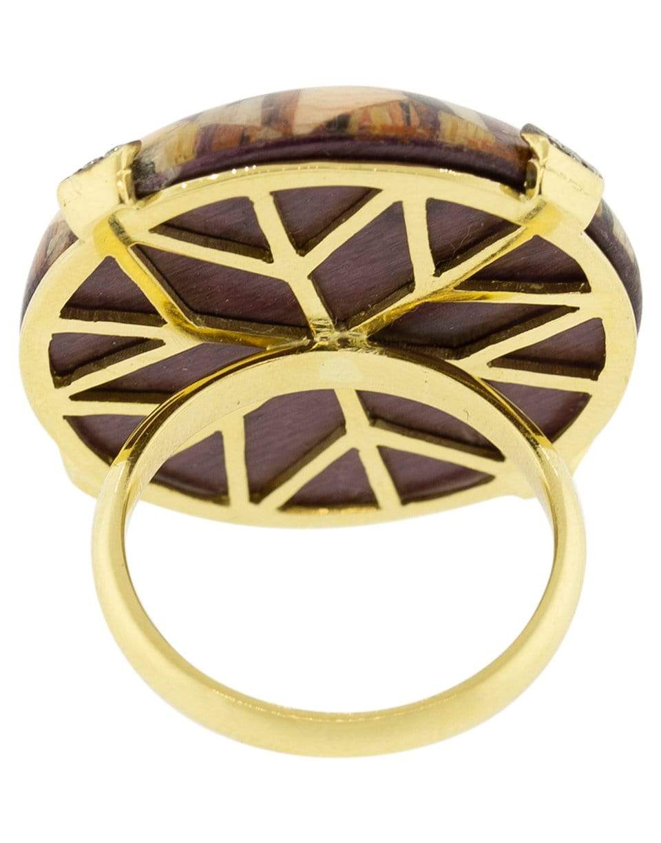 SILVIA FURMANOVICH-Pink Marquerty Brown Diamond Ring-YELLOW GOLD