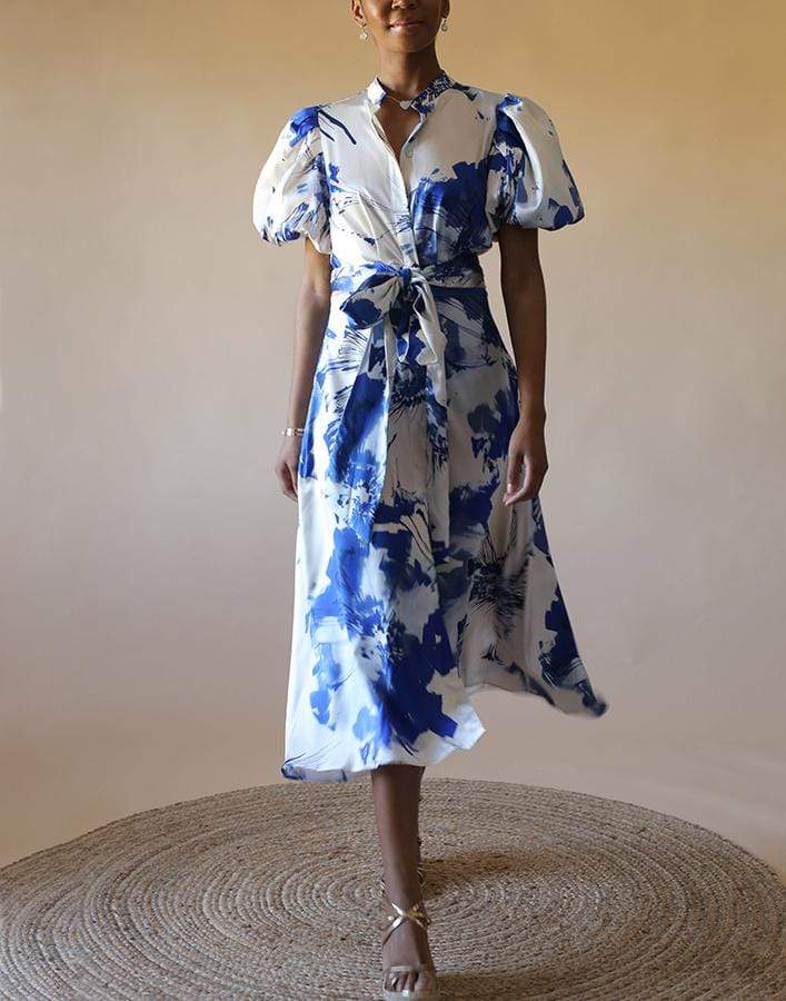 SILVIA TCHERASSI-Ophelia Dress-BLUE