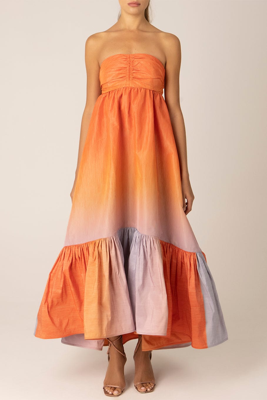SILVIA TCHERASSI-Cerrano Dress-LAVENDER ORANGE