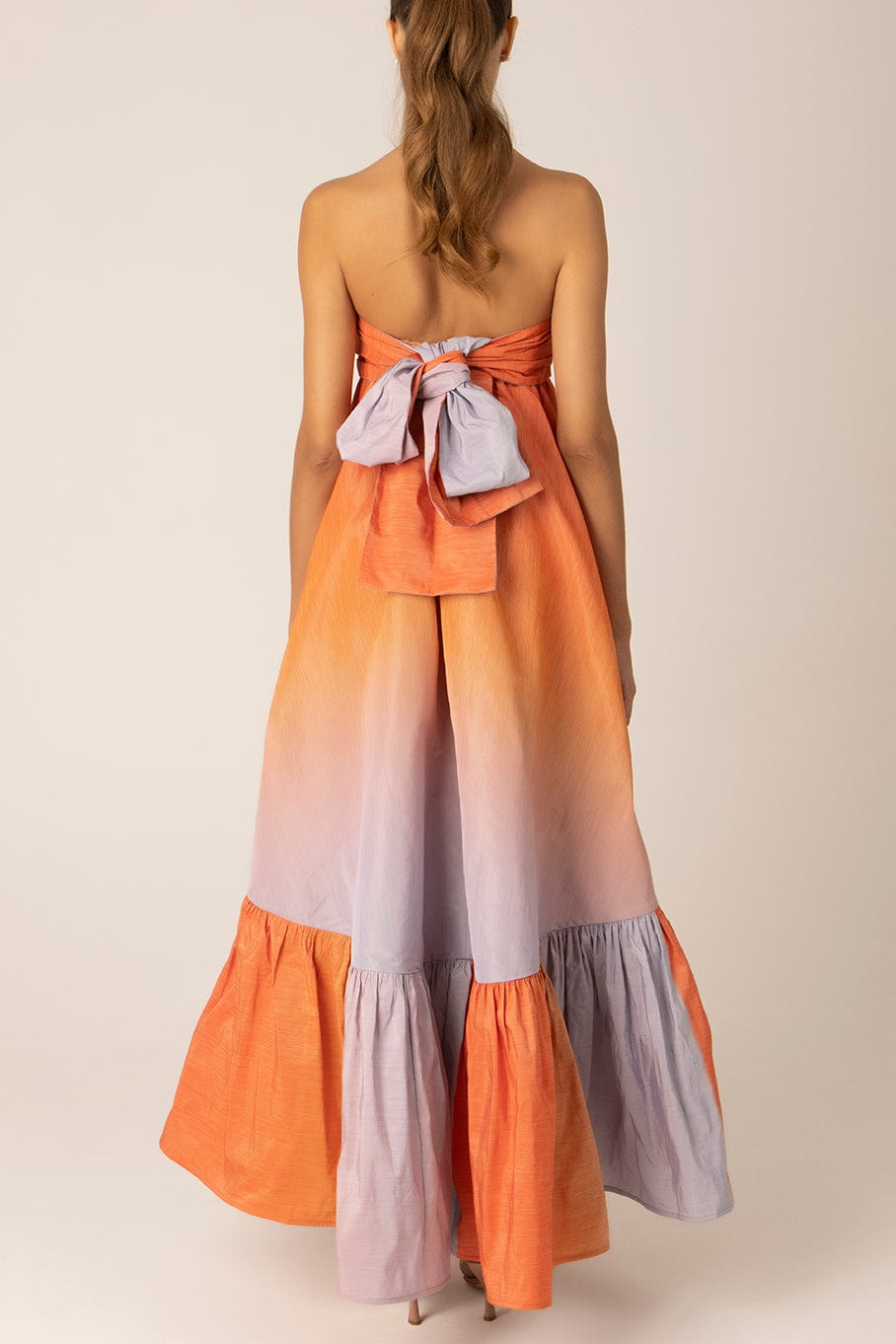 SILVIA TCHERASSI-Cerrano Dress-LAVENDER ORANGE