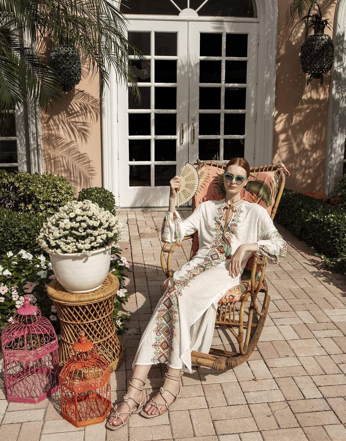SILVIA TCHERASSI-Mayfair Tunic Embroidered Maxi Dress-
