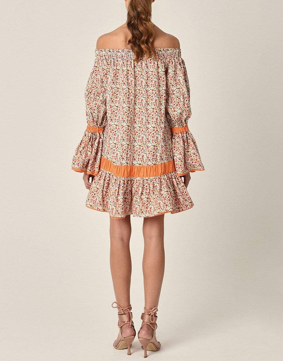 SILVIA TCHERASSI-Pescali Off The Shoulder Floral Dress-