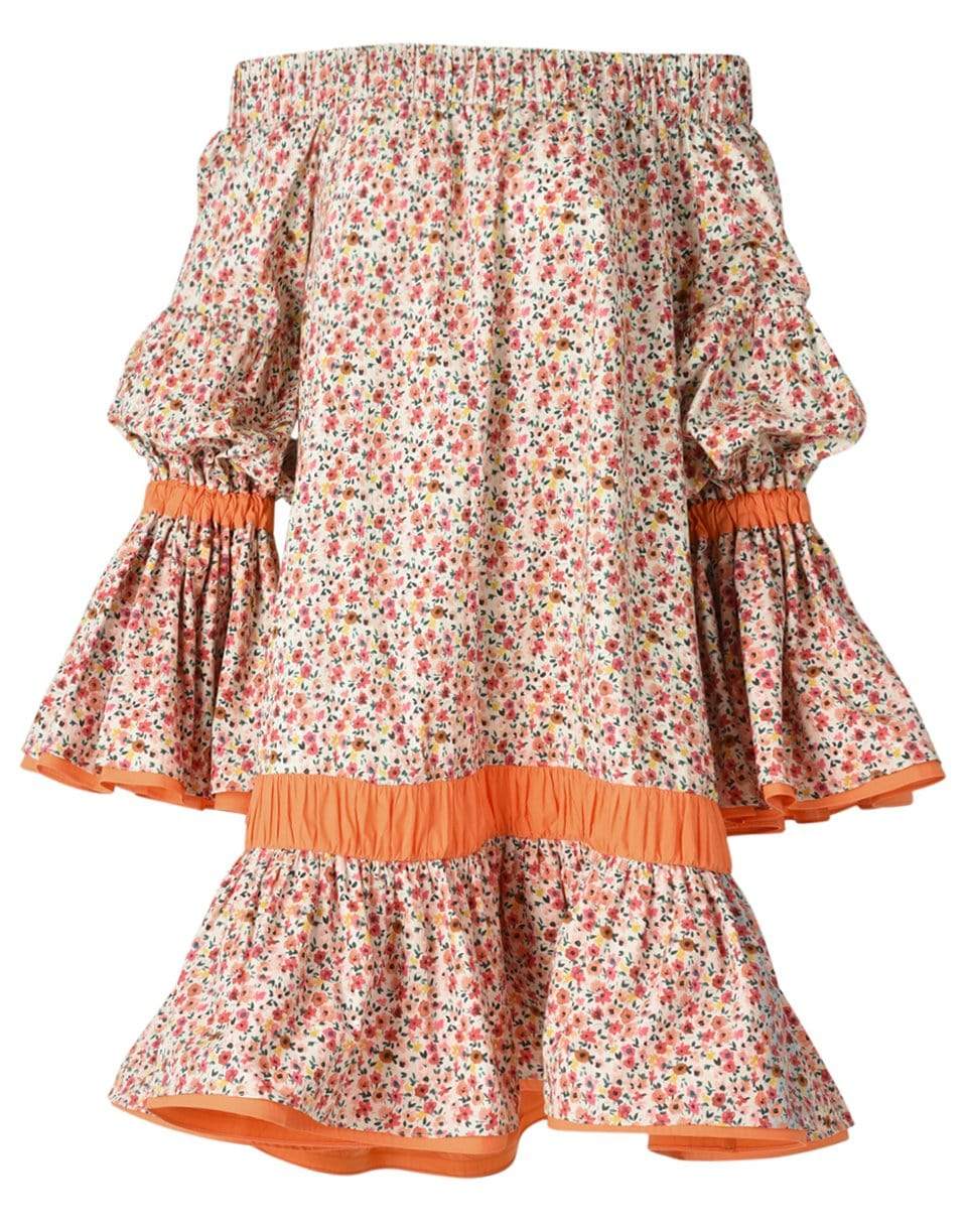 SILVIA TCHERASSI-Pescali Off The Shoulder Floral Dress-