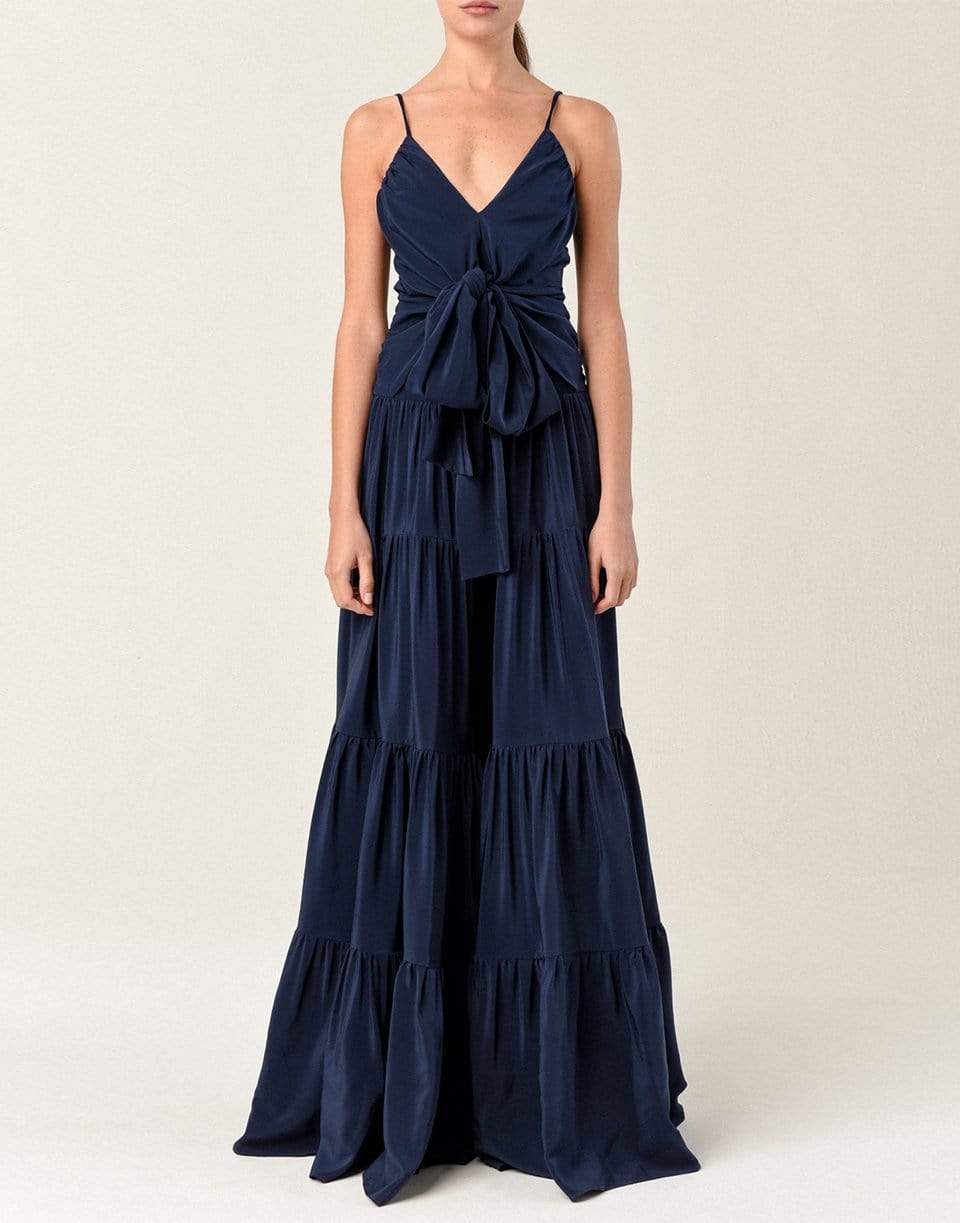 SILVIA TCHERASSI-Evora Tie Front Maxi Dress-