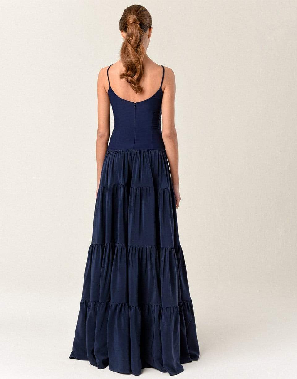 SILVIA TCHERASSI-Evora Tie Front Maxi Dress-