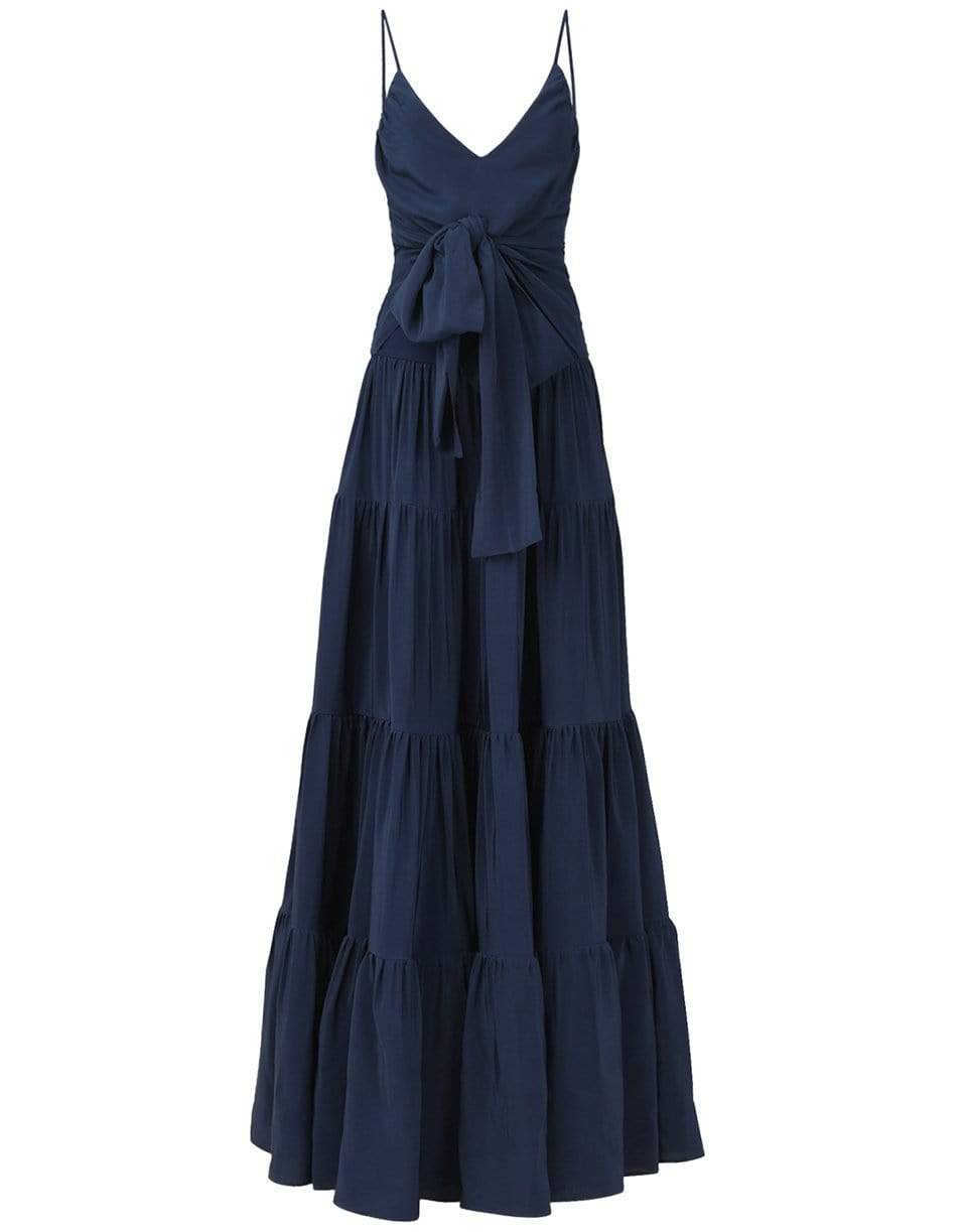 SILVIA TCHERASSI-Evora Tie Front Maxi Dress-