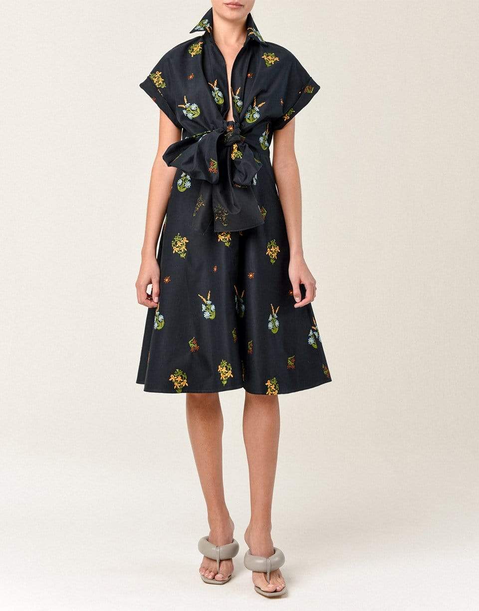 SILVIA TCHERASSI-Navy Tie Front Paloma Dress-