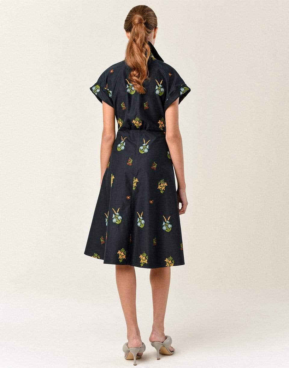 SILVIA TCHERASSI-Navy Tie Front Paloma Dress-