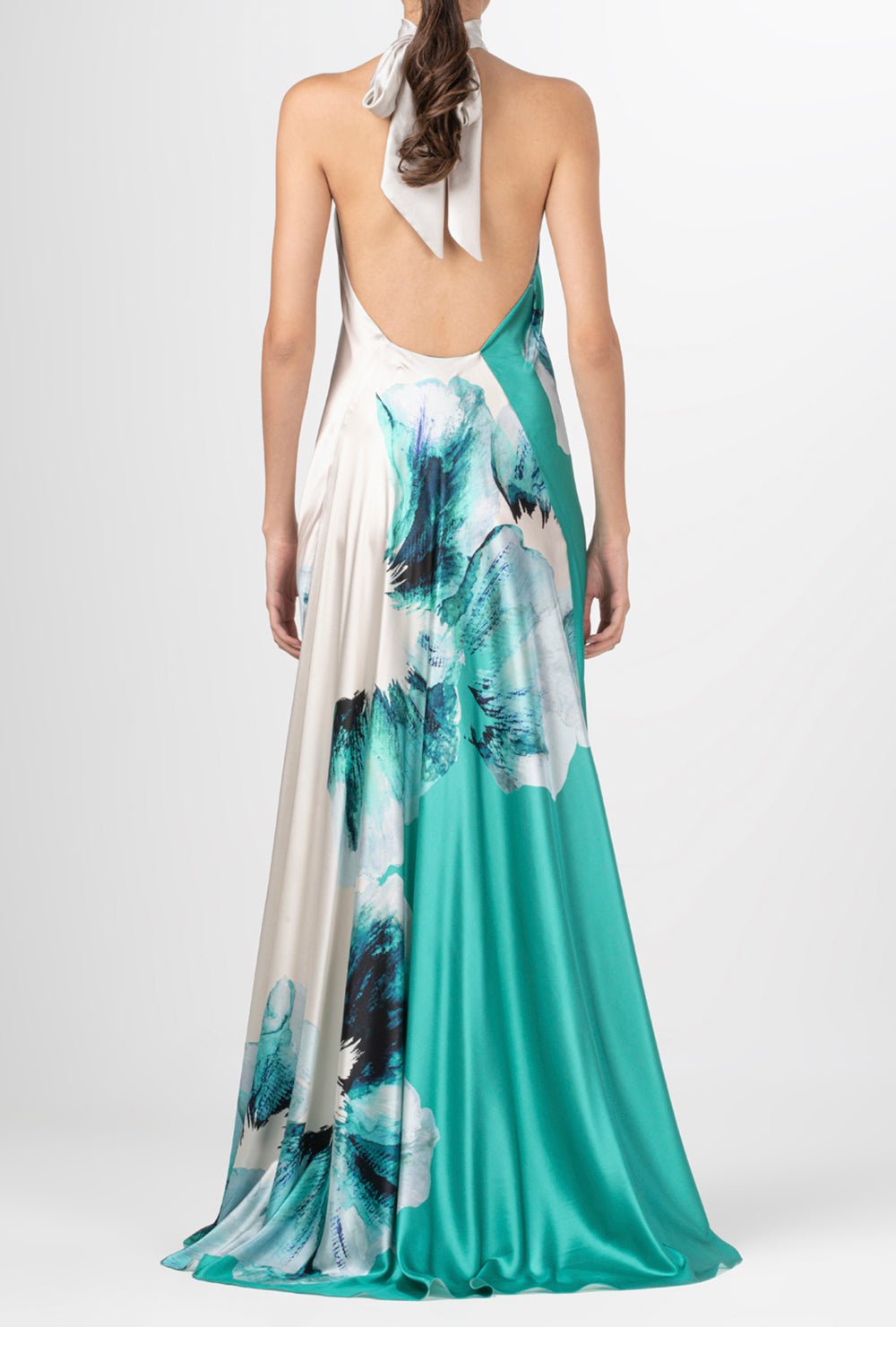 Sherry Dress - Aqua Abstract Wave CLOTHINGDRESSCASUAL SILVIA TCHERASSI   