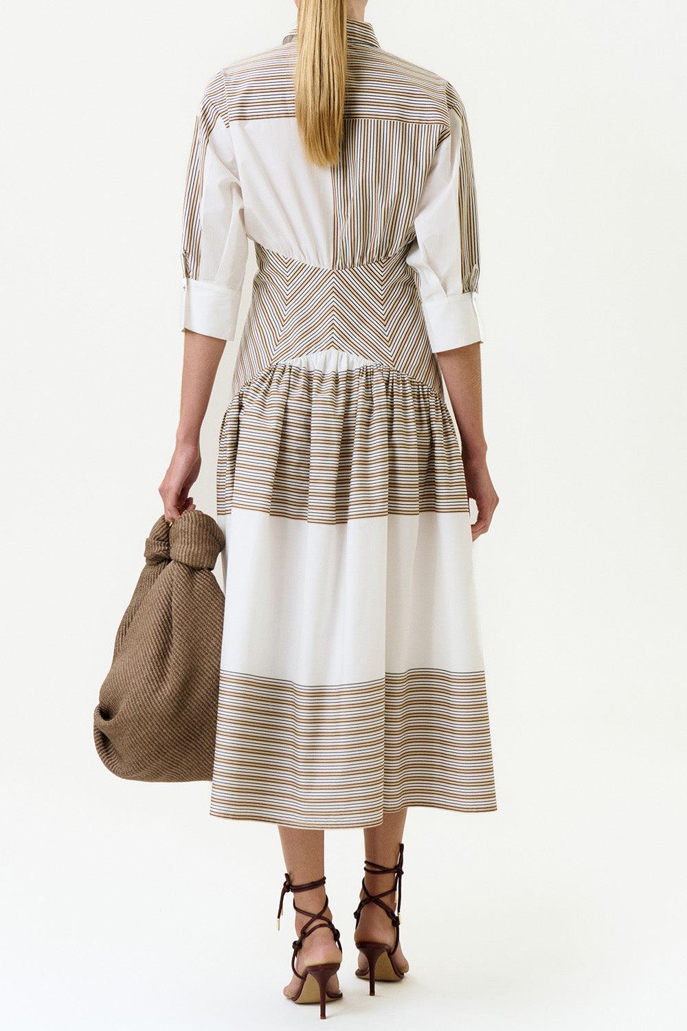 Indy Dress - White Black Stripes-STRIPE-XS-CLOTHINGDRESSCASUAL-SILVIA TCHERASSI