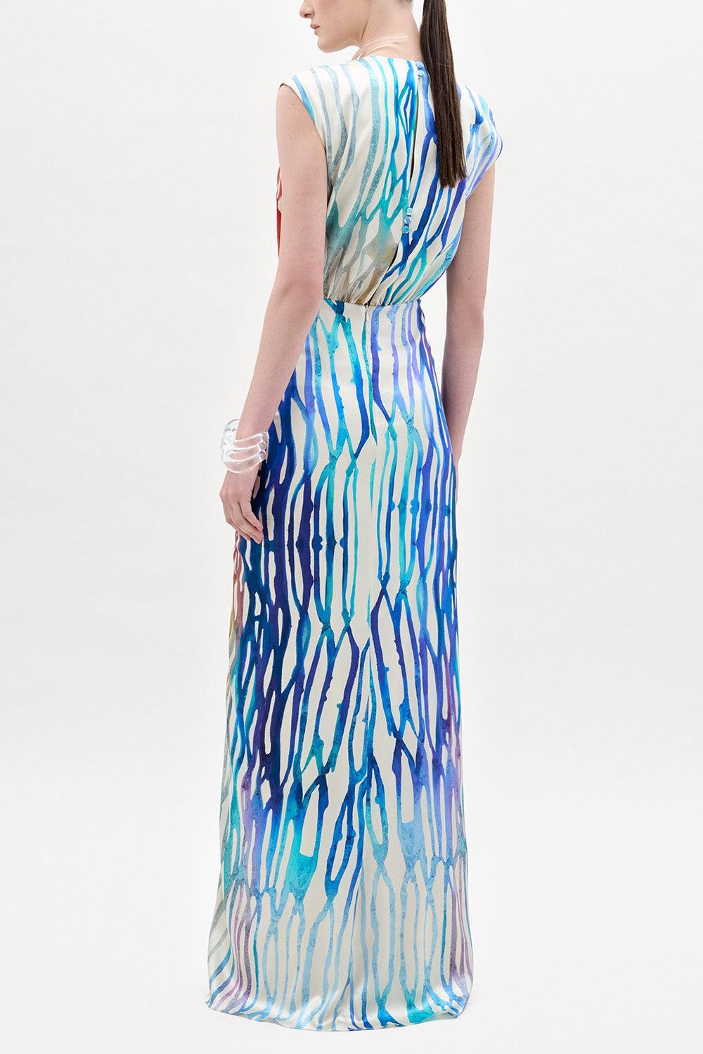 Samaira Dress - Coral Symphony-GEOMETRC-XS-CLOTHINGDRESSCOCKTAIL-SILVIA TCHERASSI