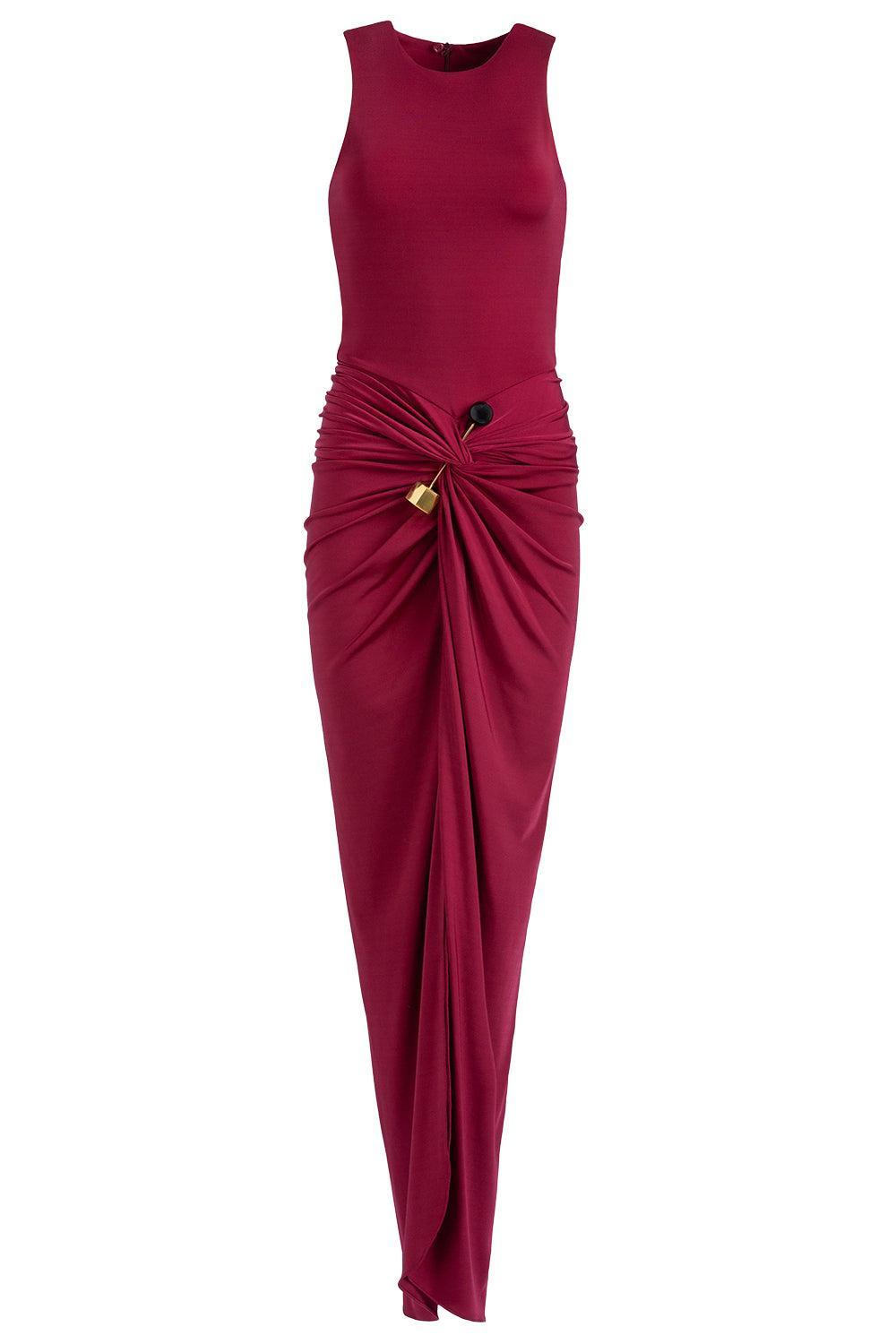  Leni Dress - Burgundy-RED-XS-CLOTHINGDRESSCOCKTAIL-SILVIA TCHERASSI 