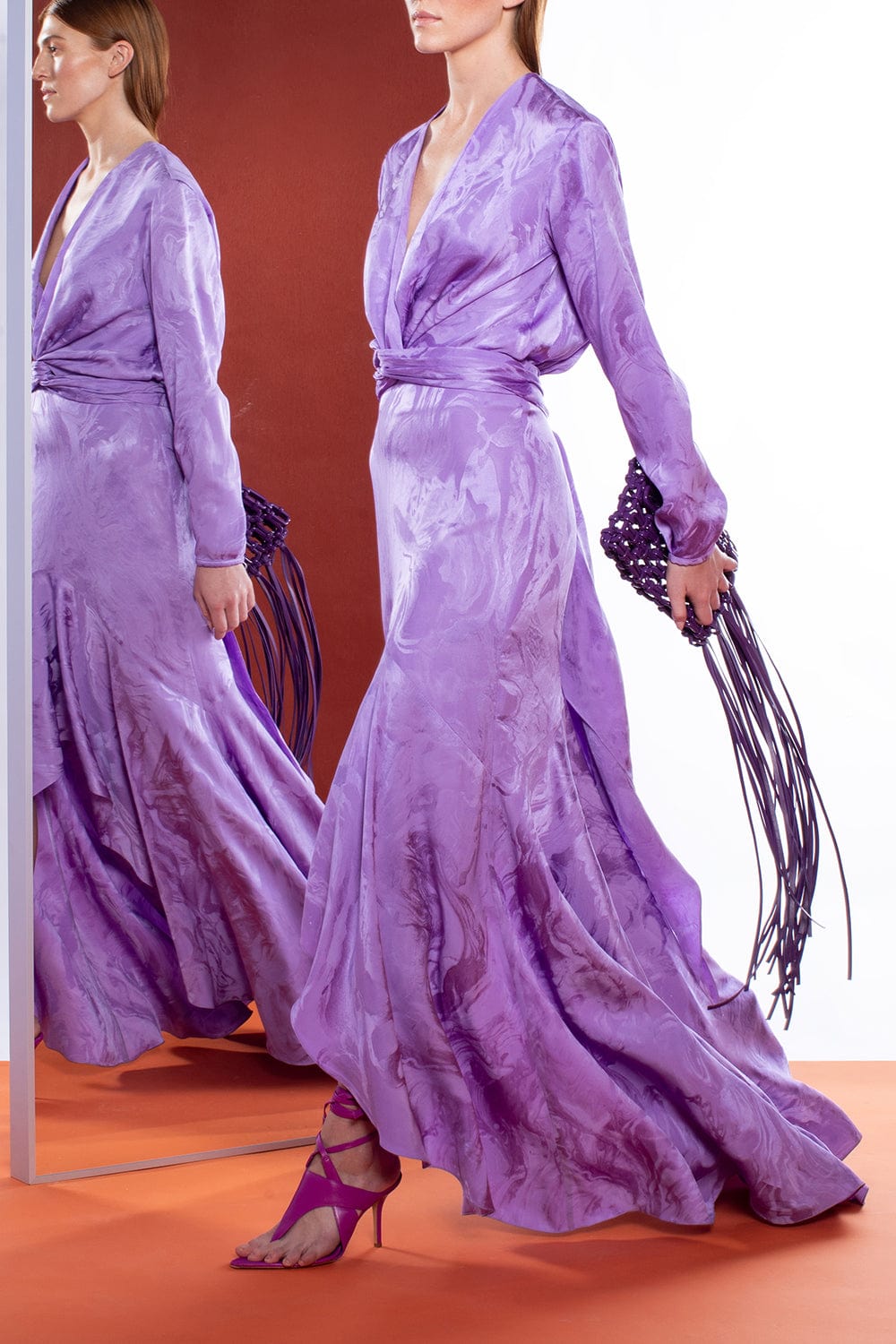 SILVIA TCHERASSI-Albarella Dress - Lilac-