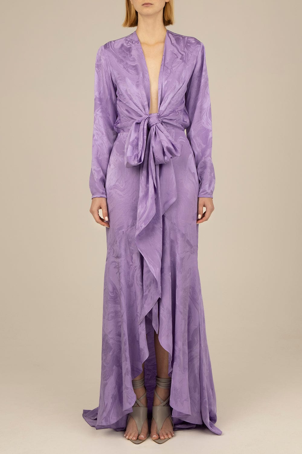 SILVIA TCHERASSI-Albarella Dress - Lilac-