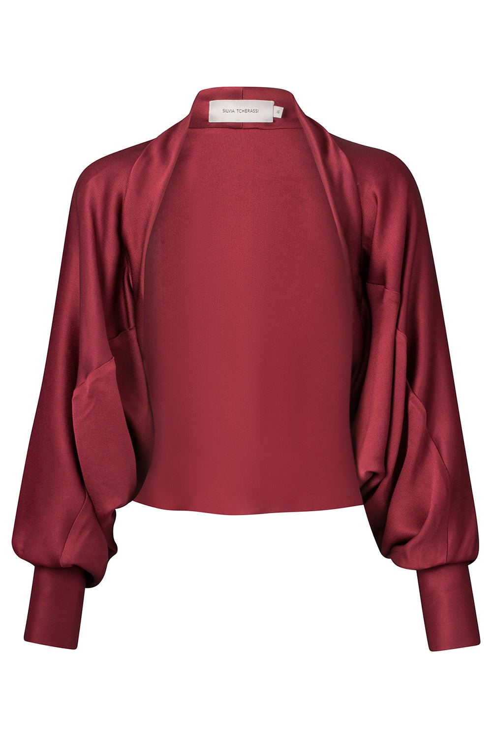 SILVIA TCHERASSI-Jazz Bolero Cape-BURGUNDY