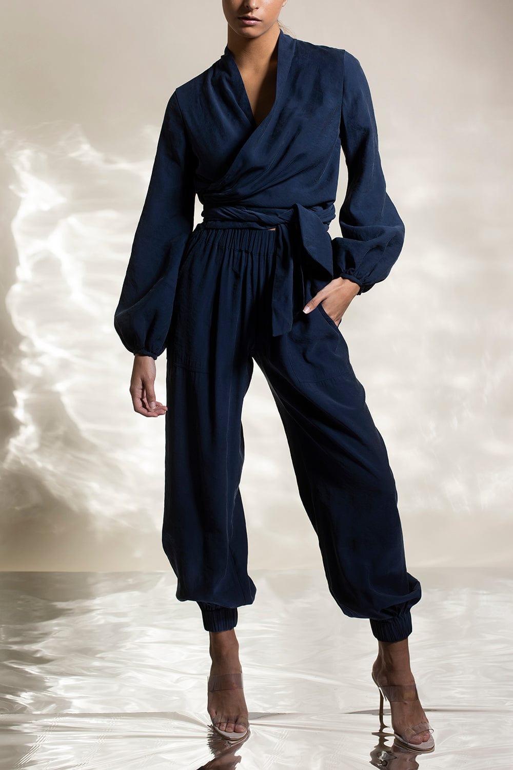 SILVIA TCHERASSI-Honey Blouse- Navy-NAVY