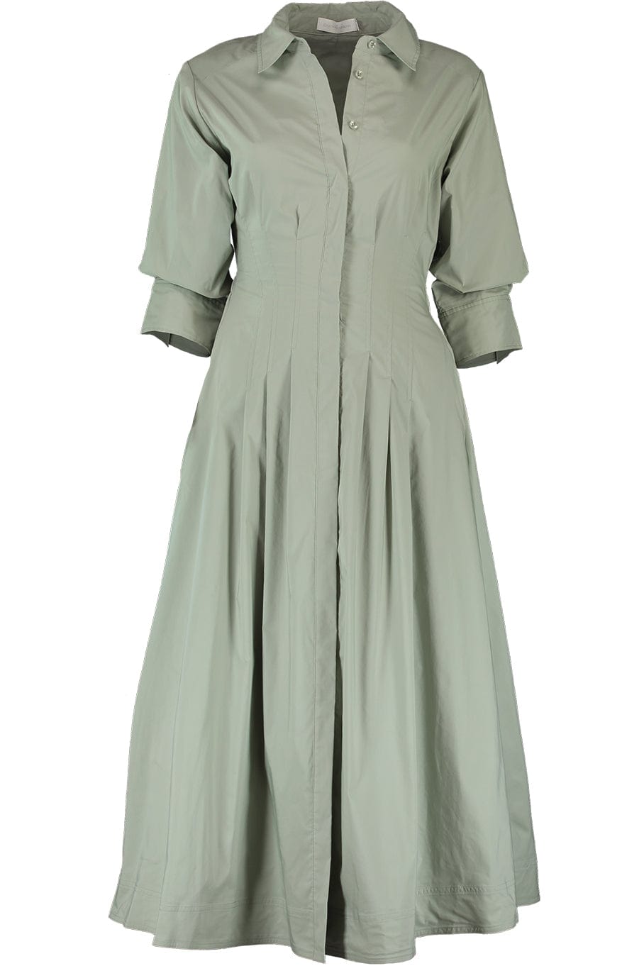 SIMKHAI-Jazz Poplin Pintuck Midi Dress-