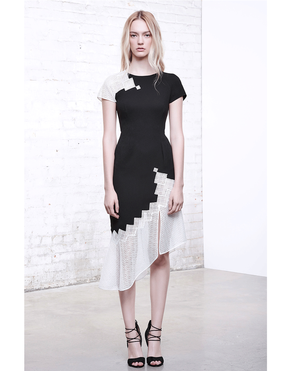 SIMKHAI-Diamond Mesh Tee Dress-