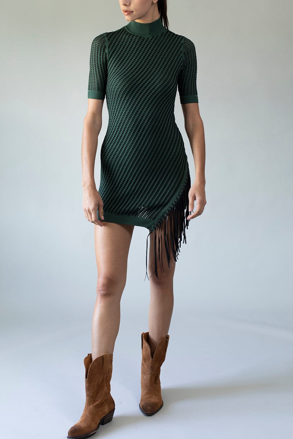 SIMKHAI-Orla Short Sleeve Mini Dress-