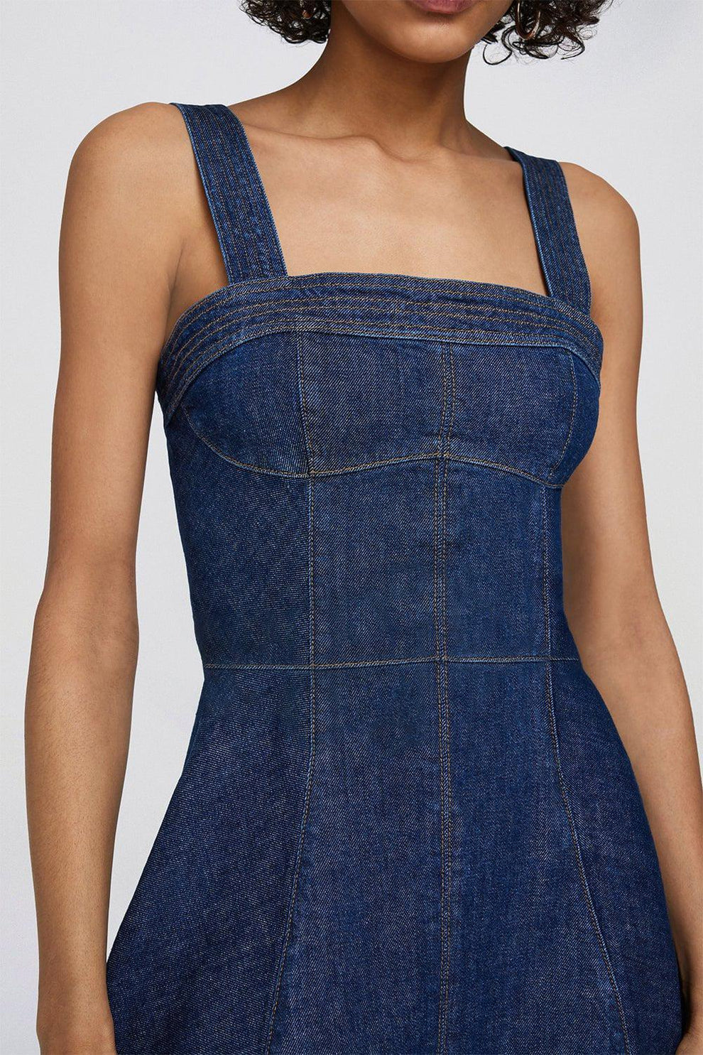 simkhai cici denim dress SIMKHAI Cici Denim Dress