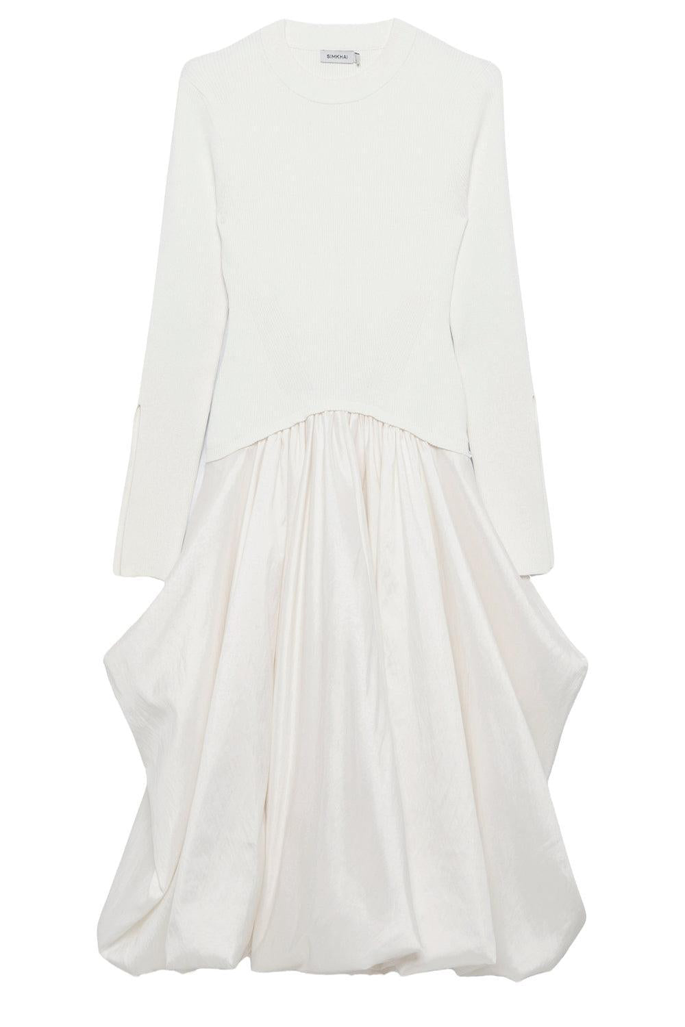 Kenlie Midi Dress-IVORY-XS-CLOTHINGDRESSCASUAL-SIMKHAI