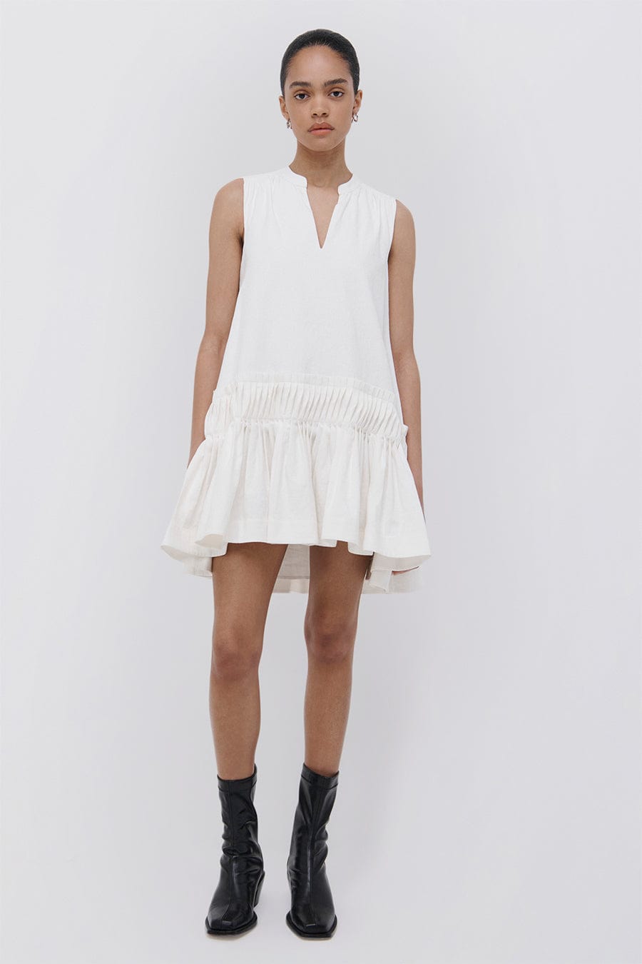 SIMKHAI-Myles Volume Sleeveless Mini Dress-