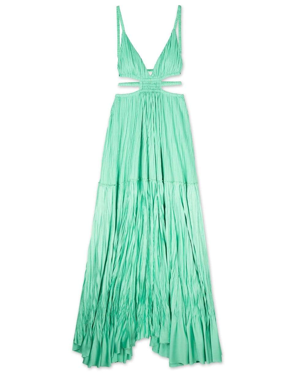 SIMKHAI-Liz Mushroom Pleat Gown-KIWI