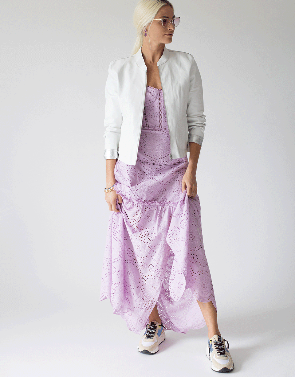 SIMKHAI-Juliette Broderie Anglaise Bustier Dress-