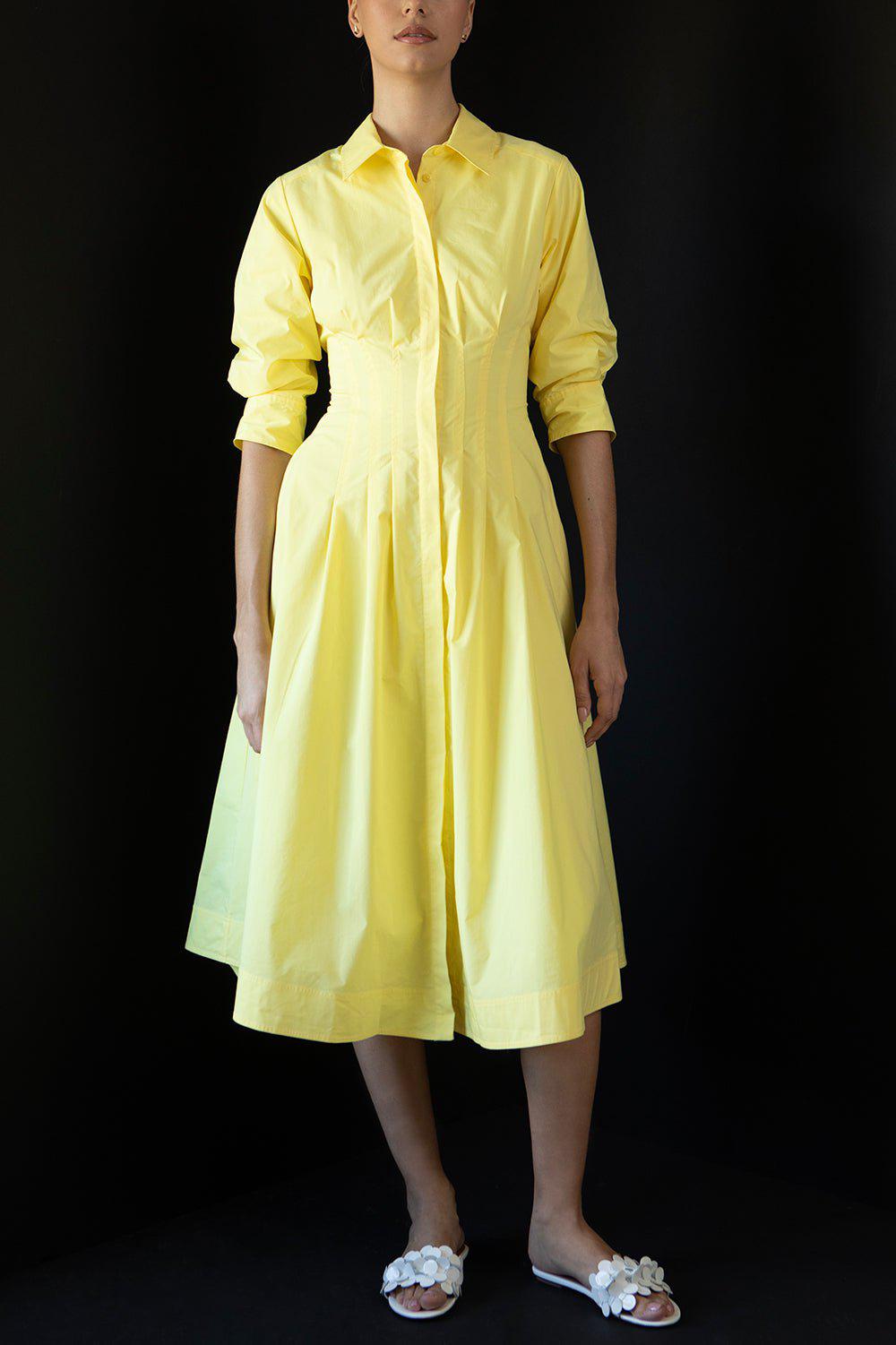 SIMKHAI-Jazz Pinktuck Midi Dress-