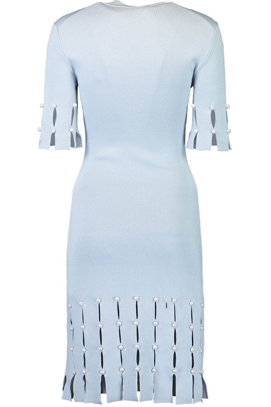 blue dress for baby girl Simkhai Gallagher Sky Blue Knit Mini Dress
