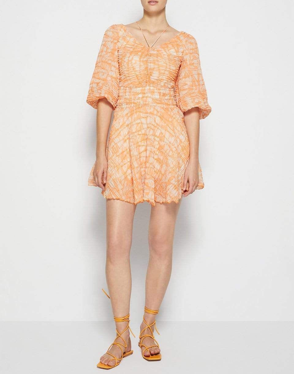 SIMKHAI-Lena Puff Sleeve Mini Dress-