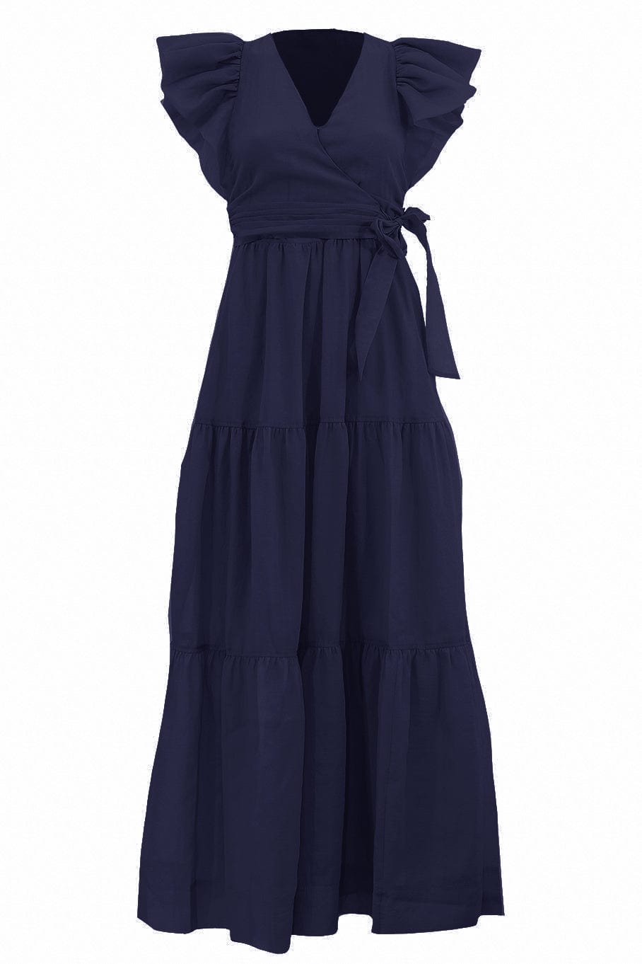 SIMKHAI-Banks Puff Sleeve Maxi Dress - Midnight-