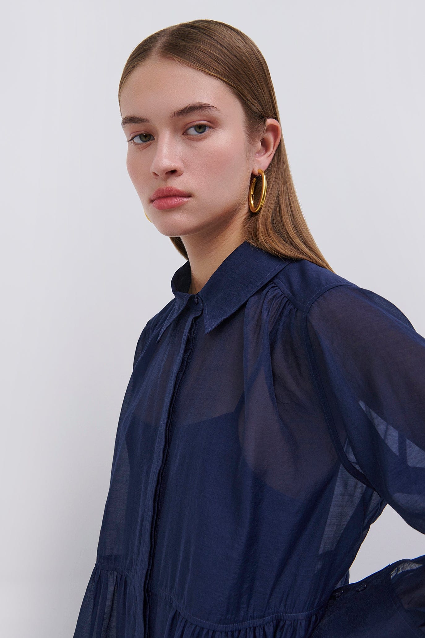 SIMKHAI-Savani Organdy Shirt Dress-