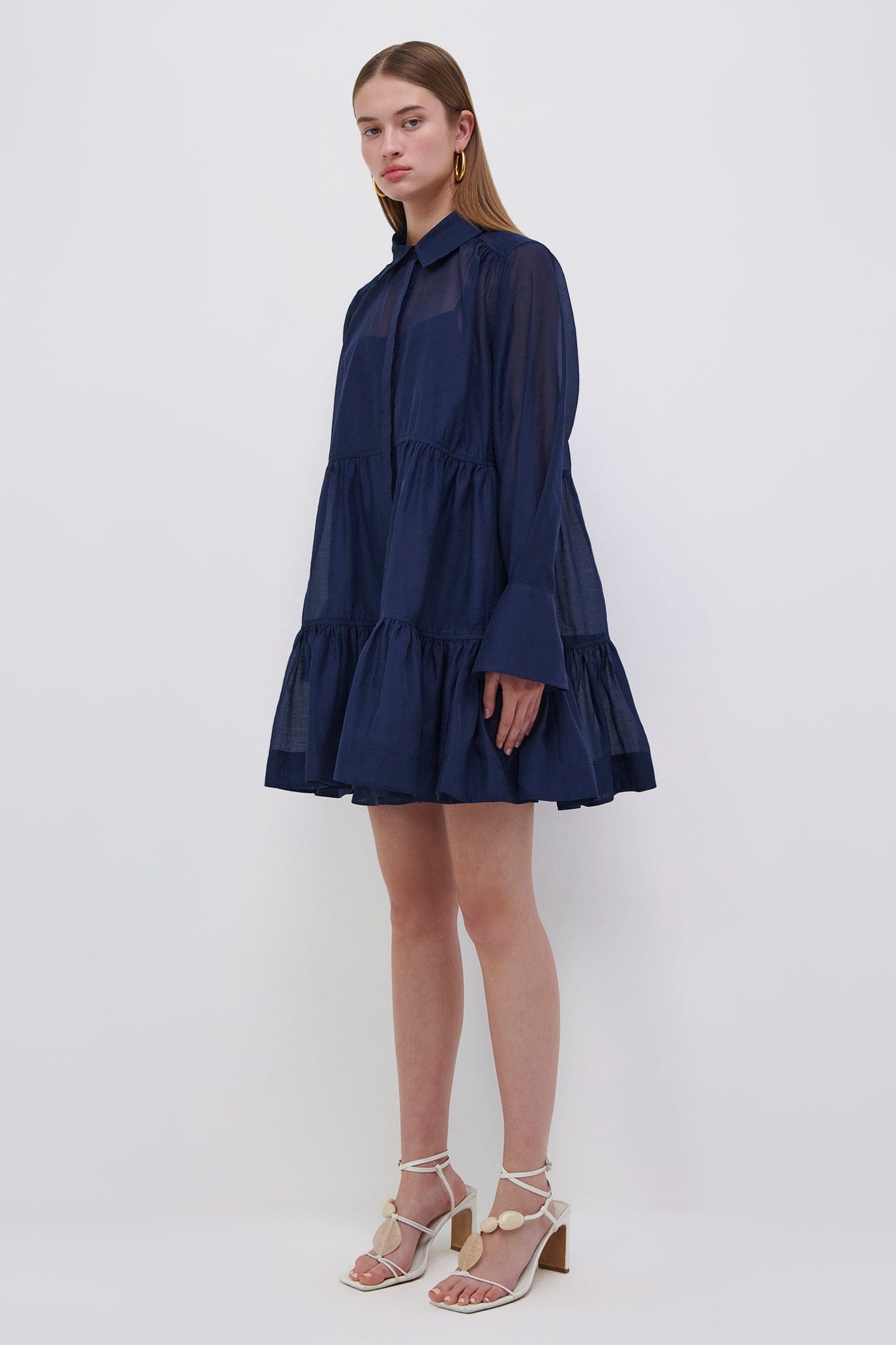 SIMKHAI-Savani Organdy Shirt Dress-