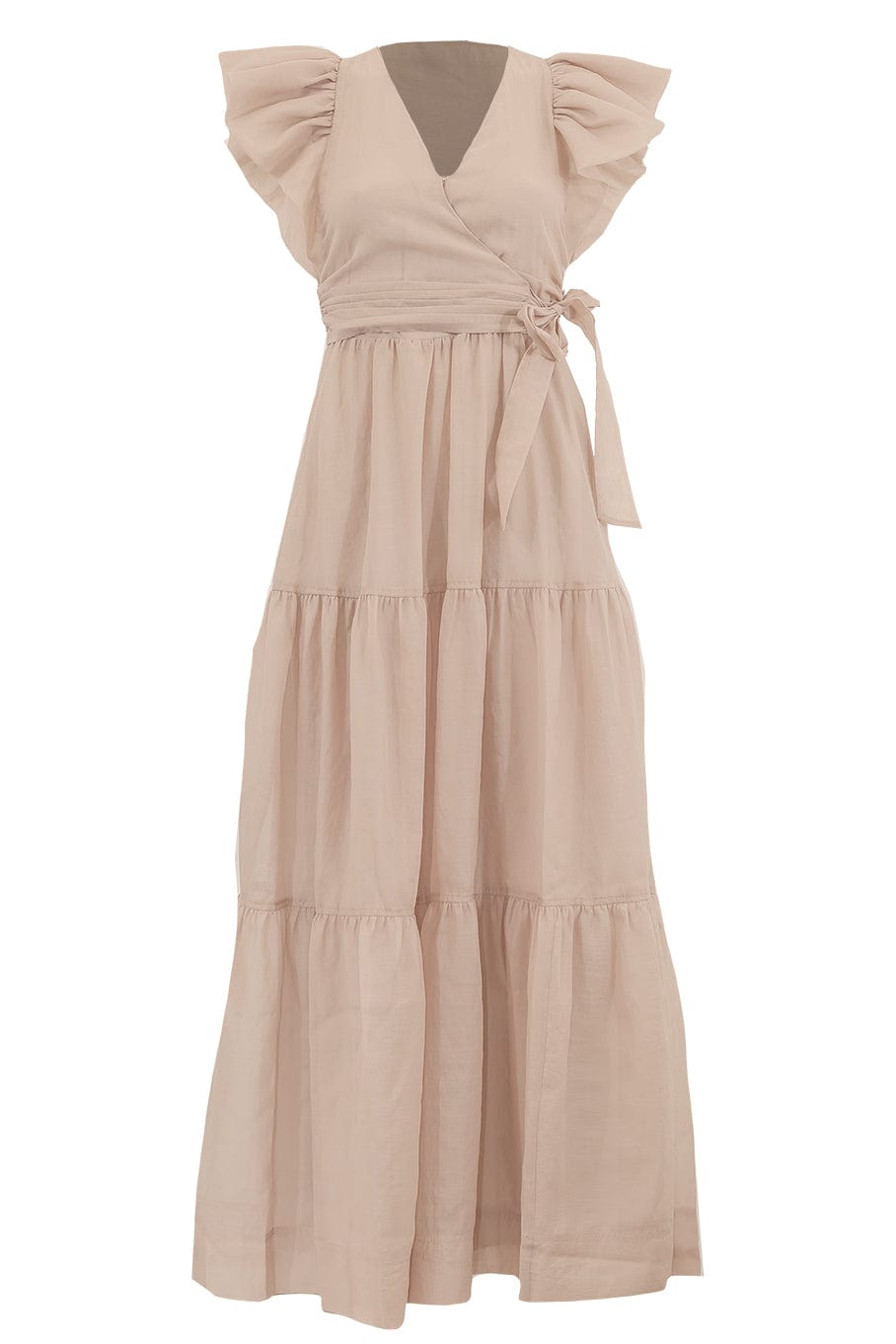 SIMKHAI-Banks Puff Sleeve Maxi Dress - Oat-
