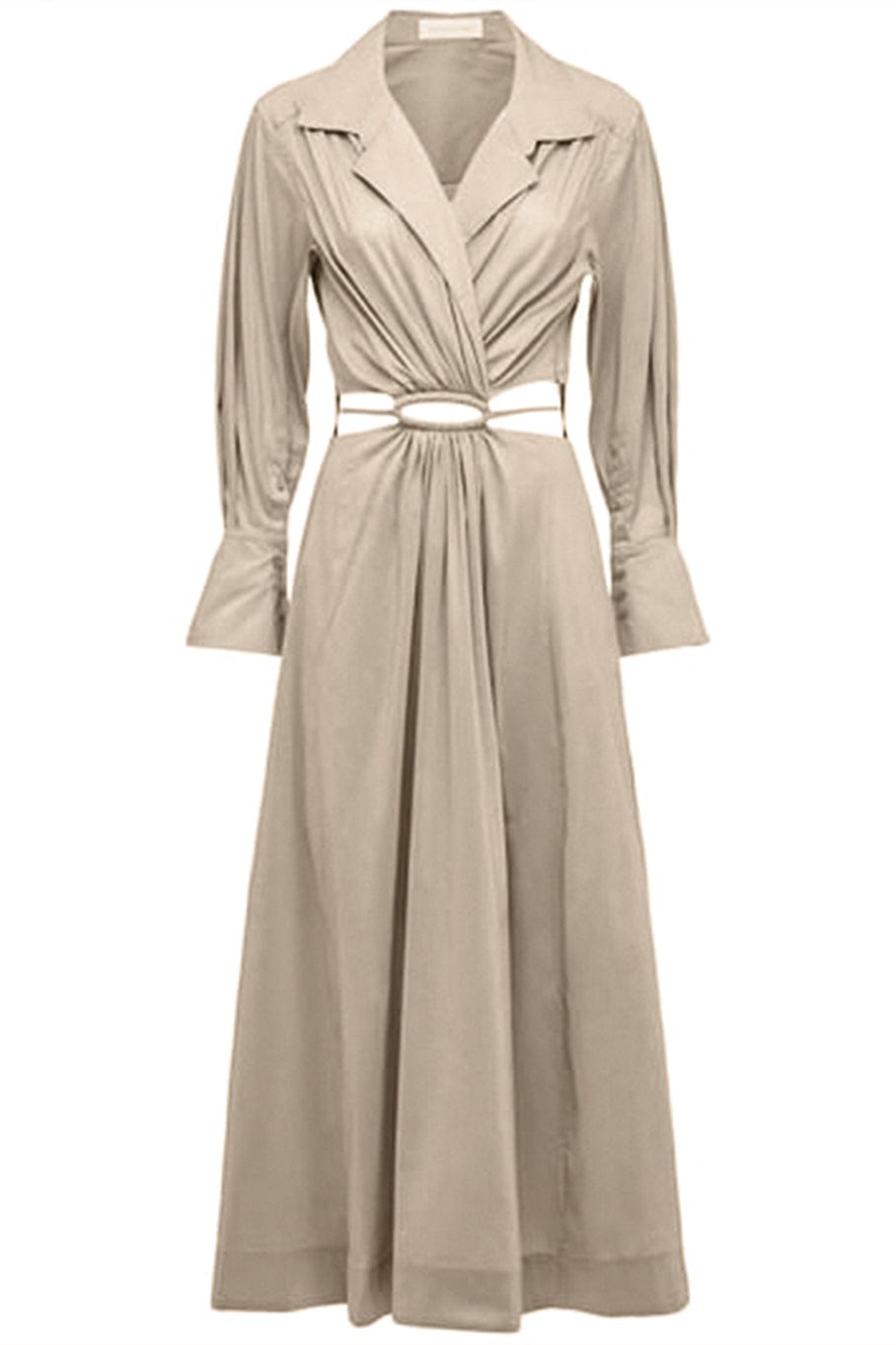 SIMKHAI-Alex Long Sleeve Shirt Dress-