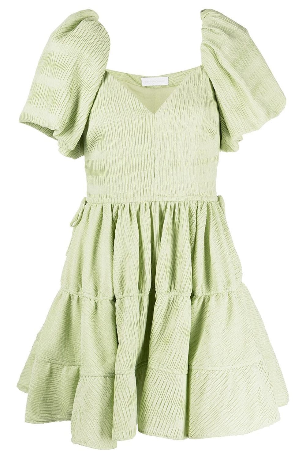 SIMKHAI-Cadence Variegated Plisse Puff Dress-