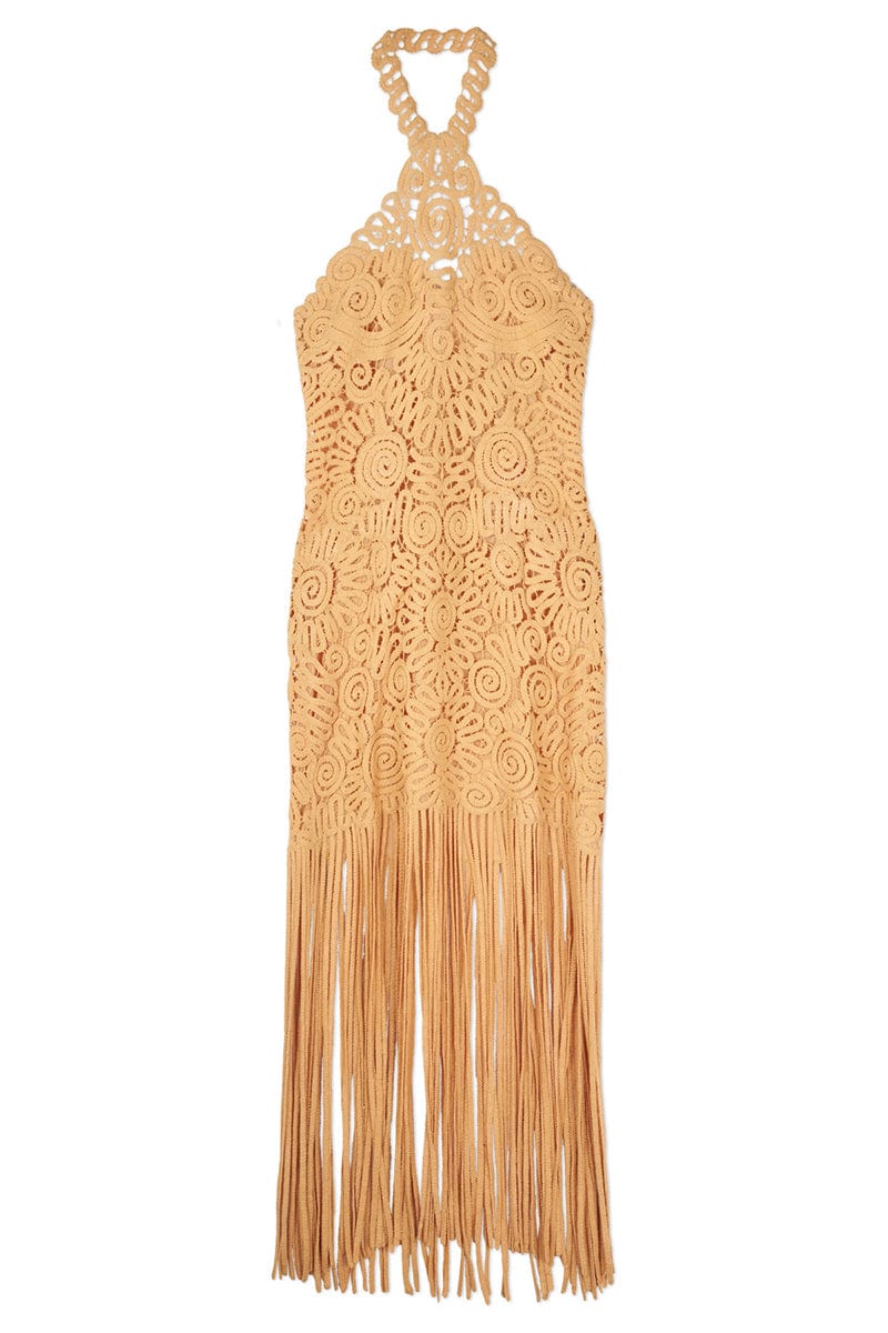 SIMKHAI-Alisa Midi Fringe Dress-