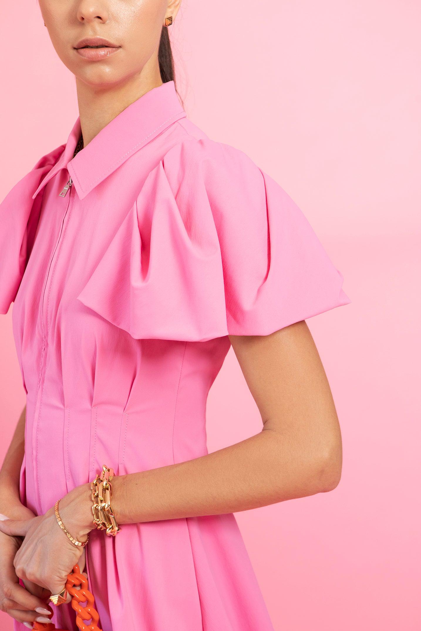 SIMKHAI-Callista Puff Sleeve Dress-