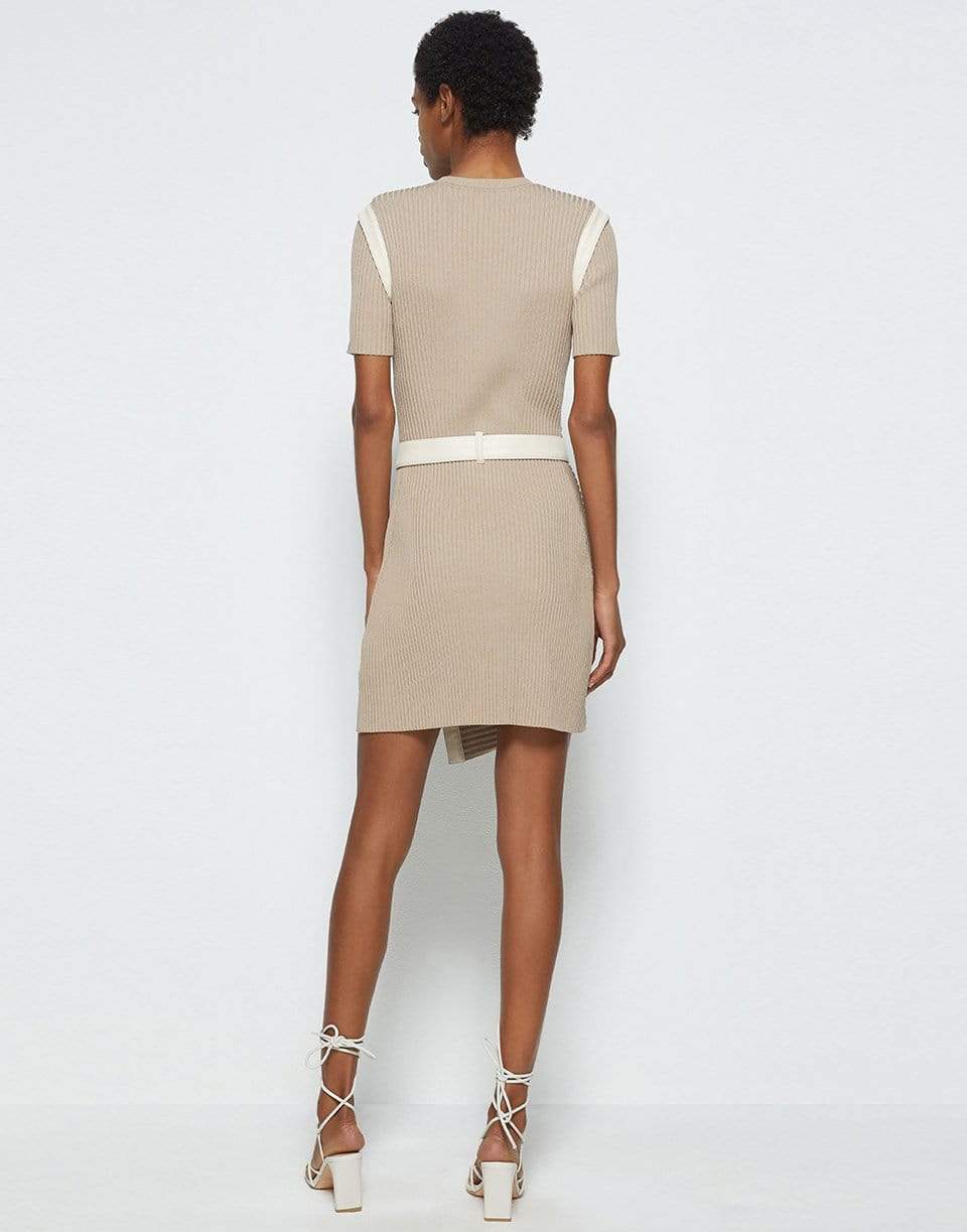 SIMKHAI-Hardin Rib Belted Dress-