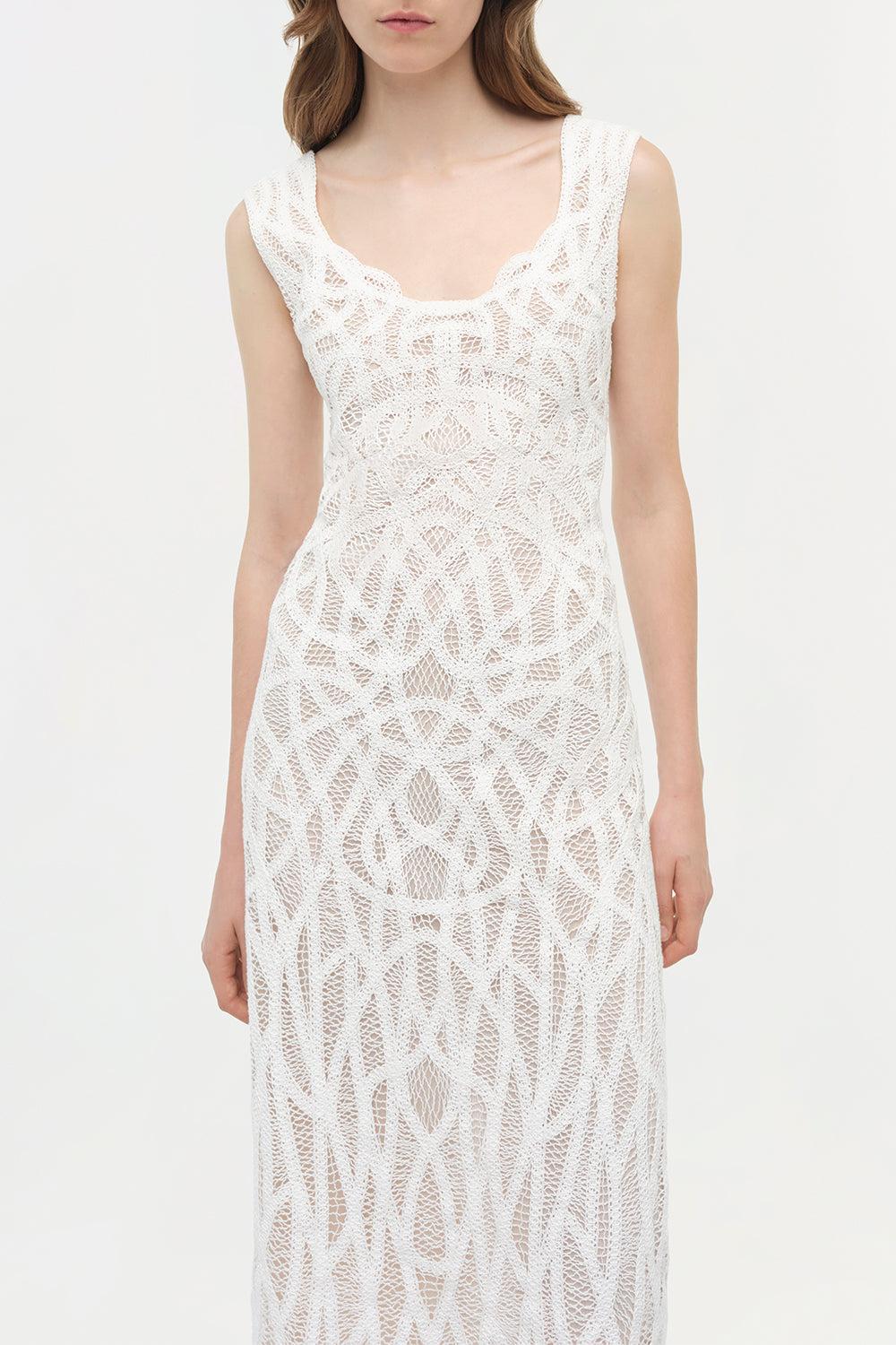 Leonora Macrame Dress-WHITE-XS-CLOTHINGDRESSCASUAL-SIMKHAI