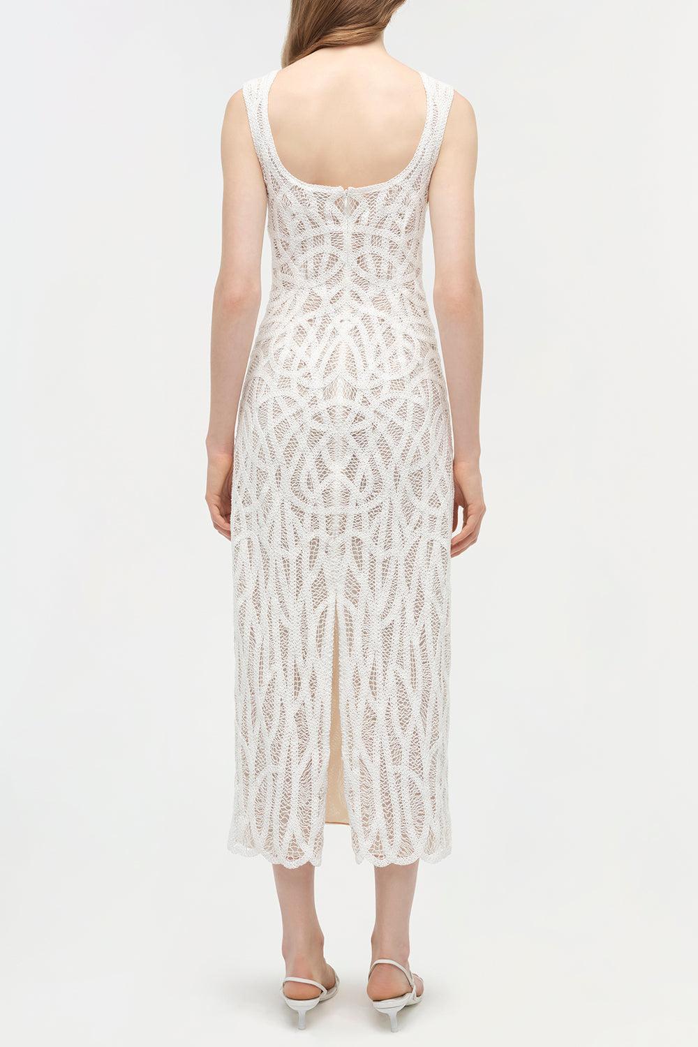 Leonora Macrame Dress-WHITE-XS-CLOTHINGDRESSCASUAL-SIMKHAI