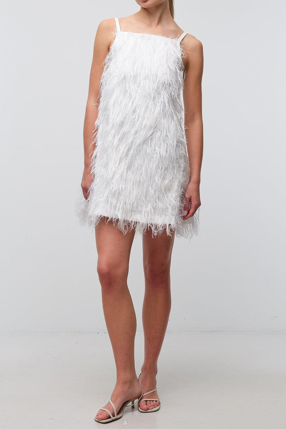 marla mini dress ivory SIMKHAI Kalla Feather Dress, Ivory, Women's, M Sage_Wedding_Dress Color:Dusty Turquoise Evening Dresses One Shoulder Fully lined