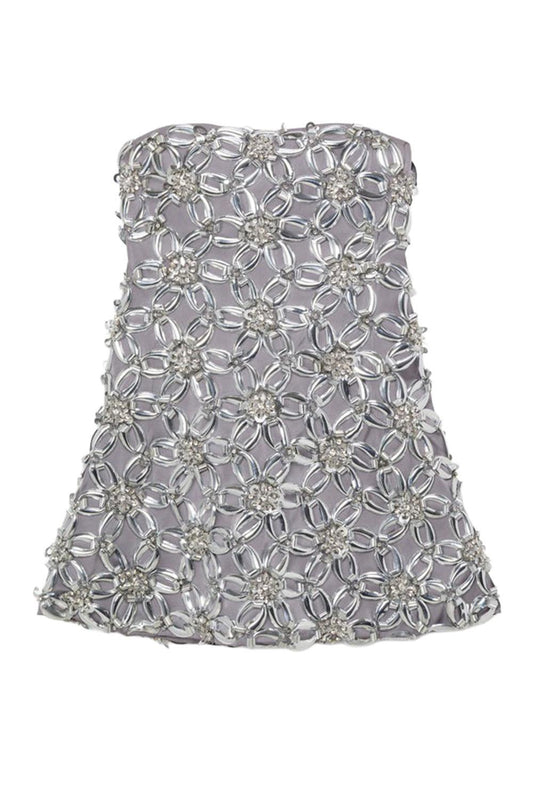 Vandelia Embellished Mini Dress-SLATEGRY-2-CLOTHINGDRESSCOCKTAIL-SIMKHAI