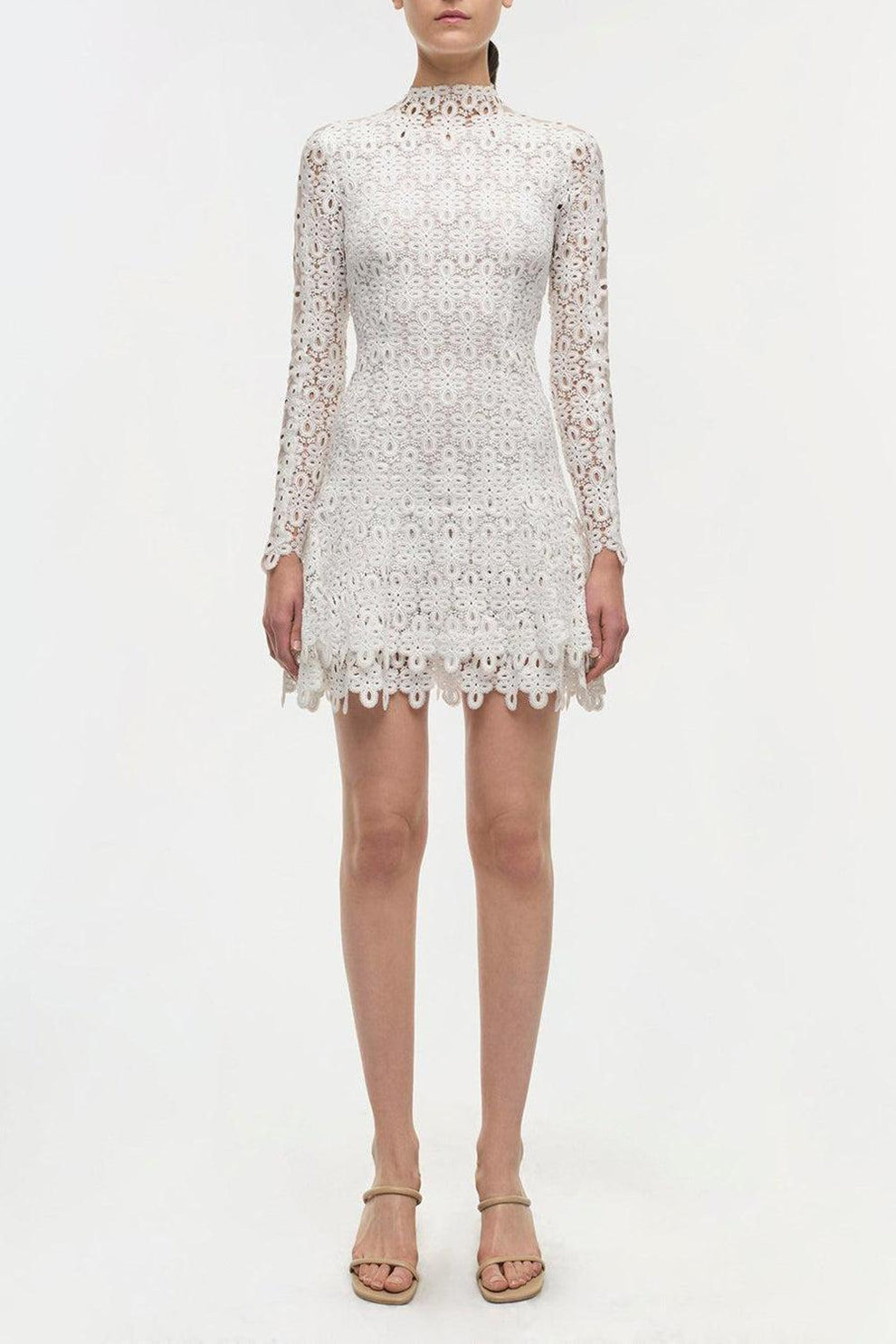 simkhai cocktail dress Delphine Sequin Lace Midi Dress  SIMKHAI