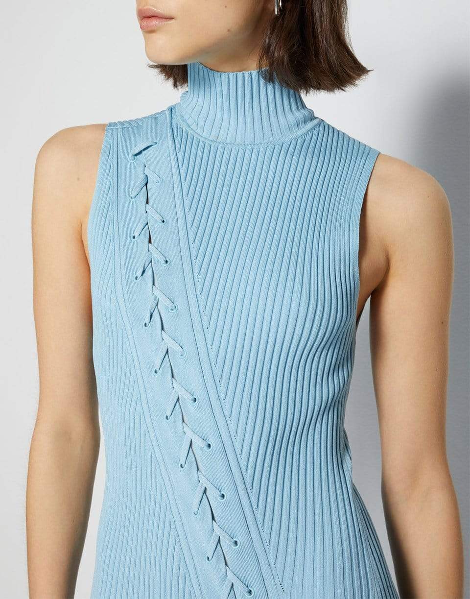 SIMKHAI-Ava Turtleneck Lace Dress-